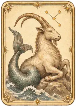 Capricorn, the makara, a sea creature