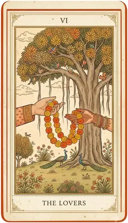 The Lovers tarot card