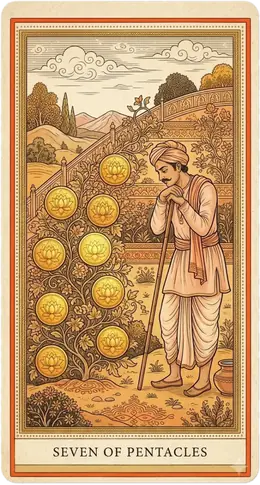 Seven of Pentacles tarot card
