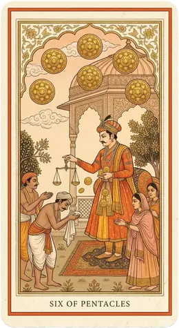Six of Pentacles tarot card
