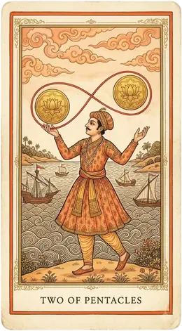 Two of Pentacles tarot card