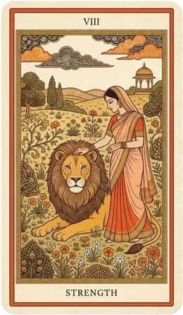 Strength tarot card