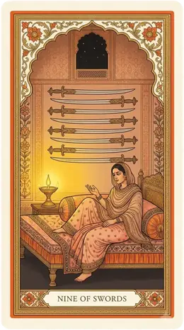 Nine of Swords tarot card