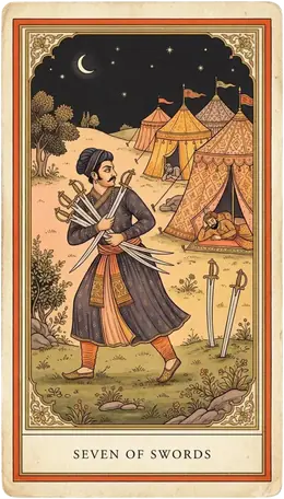 Seven of Swords tarot card