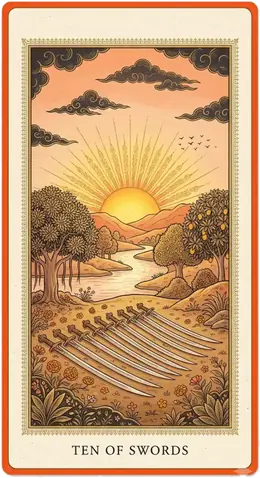 Ten of Swords tarot card