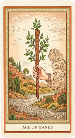 Ace of Wands tarot card