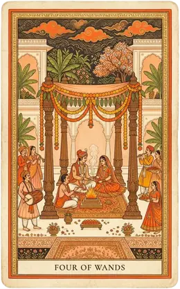 Four of Wands tarot card