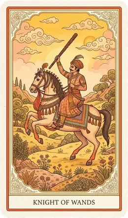 Knight of Wands tarot card