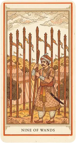 Nine of Wands tarot card