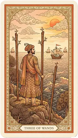 Three of Wands tarot card